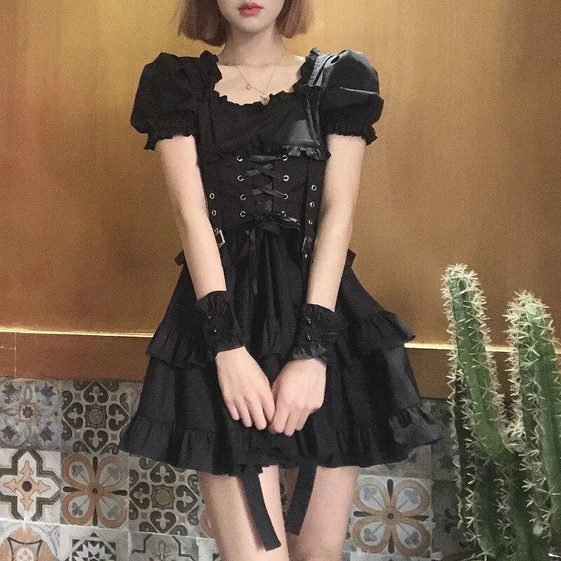 Alternative 'Blade' Black Lolita Goth Dress