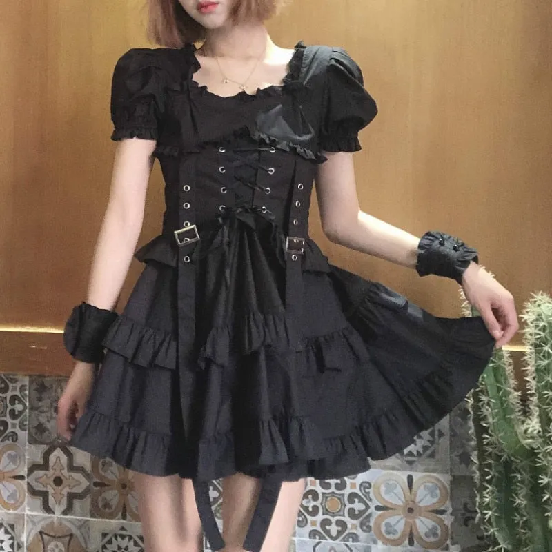 Alternative 'Blade' Black Lolita Goth Dress