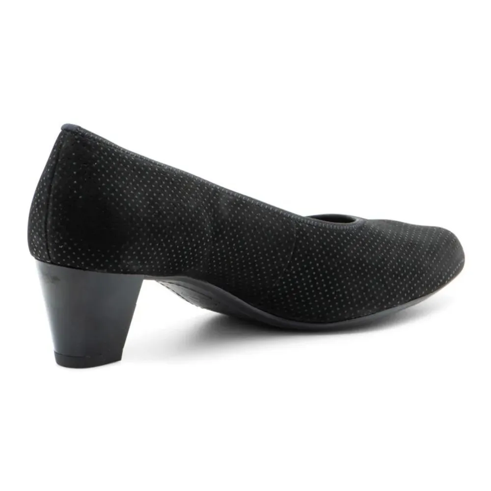 Ara Kelly Black Puntikid Pump (Women's)