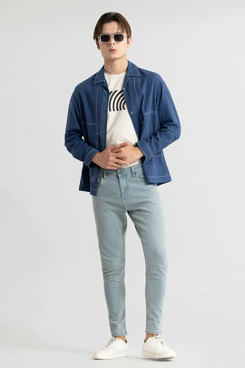 Asher Stone Blue Skinny Jeans