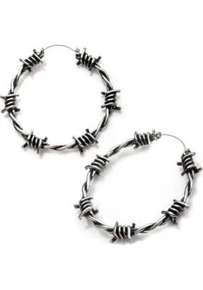 Barbed Wire | PLUG HOOP EARRINGS