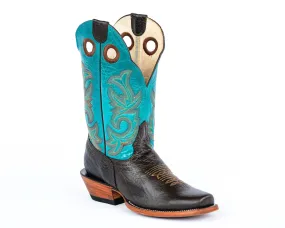 Beastmaster Rough Stock Boot - Turquoise/Brown