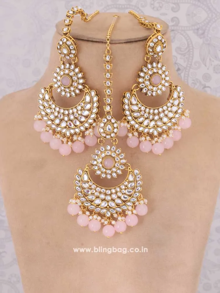 Blush Roshni Maang Tikka Set