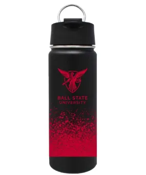 BSU Cardinals Black Splatter 20oz Travel Tumbler