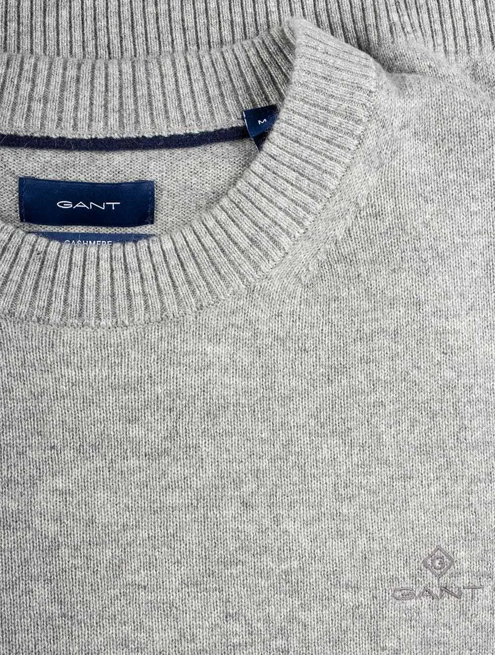 Cashmere Crew Neck Sweater Grey Melange