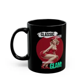 Classic Charm Black Mug (11oz, 15oz) - EmpressKorea