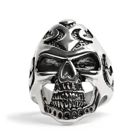 Detailed Skull Stainless Steel Ring / SCR3053