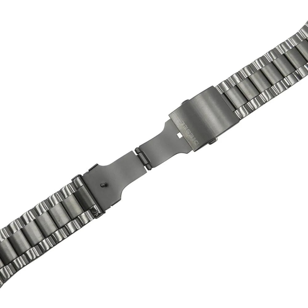 Diesel 28mm Gunmetal Stainless Steel Bracelet Strap DZ1498