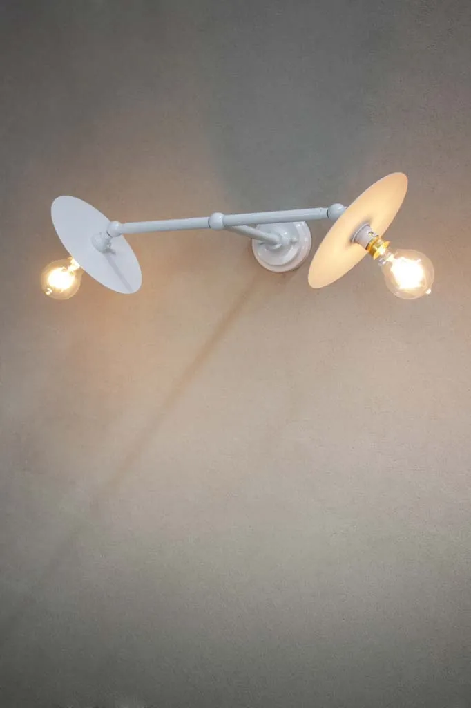 Disc Double Swivel Arm Wall Light