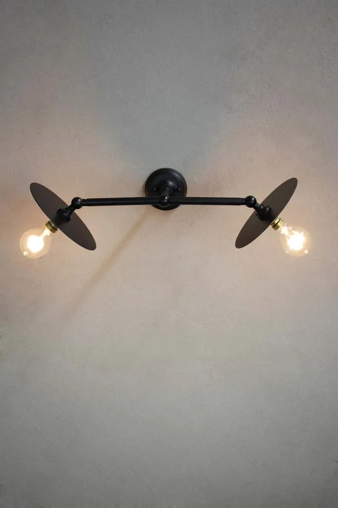 Disc Double Swivel Arm Wall Light