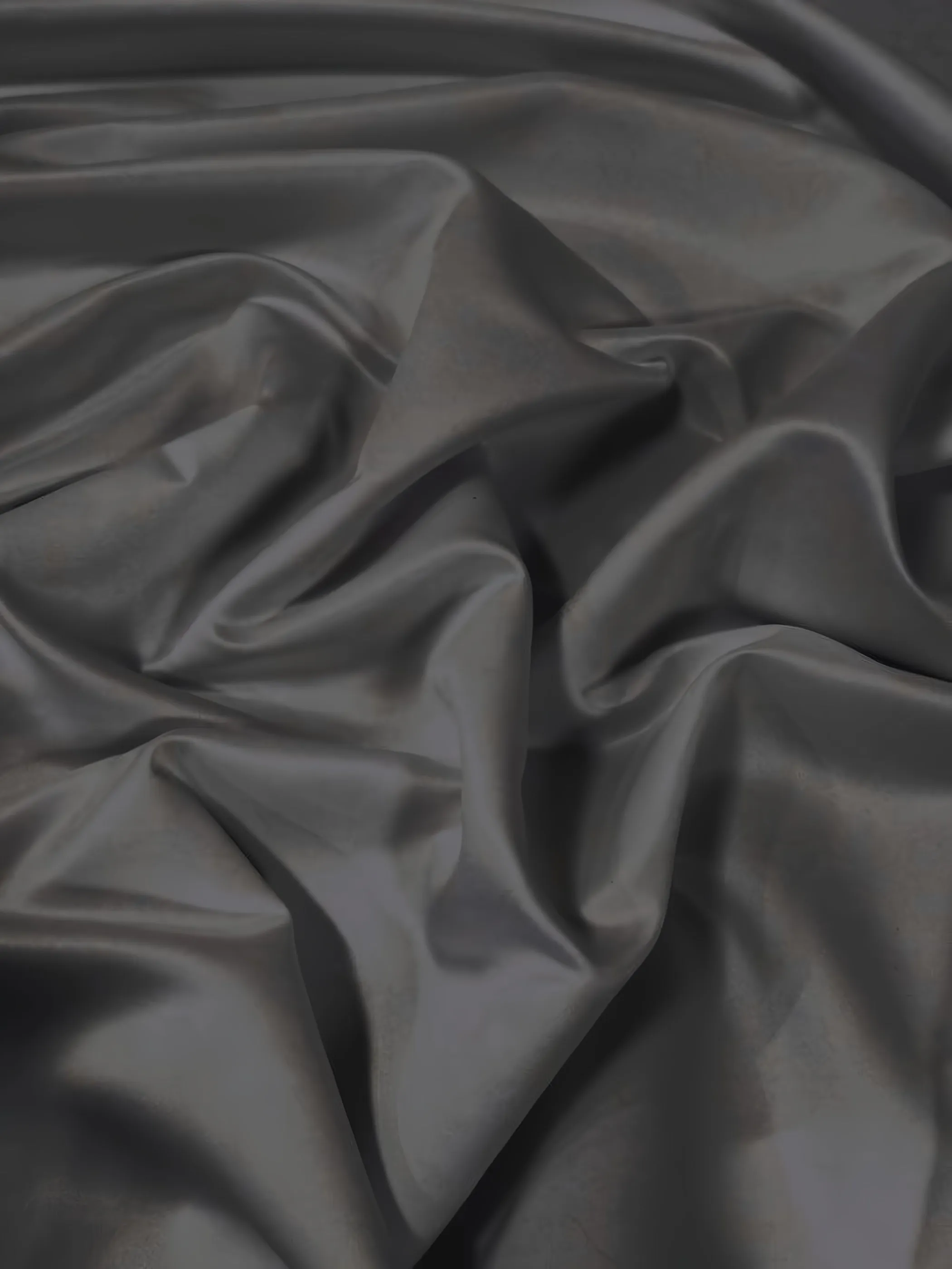 Dull Bridal Satin Fabric / Charcoal / Sold By The Yard