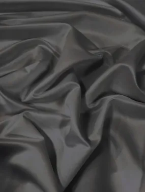 Dull Bridal Satin Fabric / Charcoal / Sold By The Yard