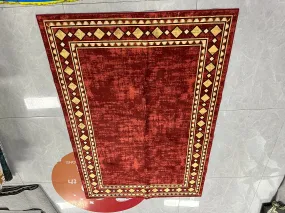 GARVEE Area Rug 6x9 Non Slip Modern Rug Thin Machine Washable Rug No Shedding Large Rug with Low Pile for Living Room, Bedroom, Dining Room, Red