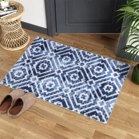 GARVEE Indoor Area Rug 2x8 Washable Non-Slip Rugs Perfect for Hallway, Entryway, Living Room, Dining, Bedroom, Office, Kitchen, Blue