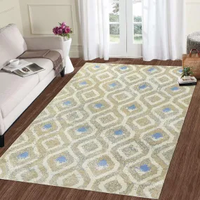 GARVEE Large Living Room Area Rug 9x12 Non-Shedding Boho Area Rug Non-Slip Indoor Floor Carpet Contemporary Area Rug Modern Geometric Area Rug for Bedroom Nursery Home Office, Taupe