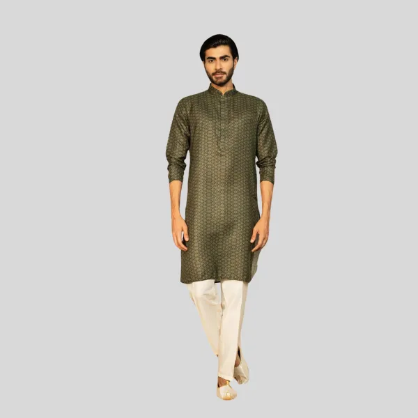 Green Color Kurta Pajama For Man