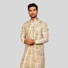 Grey Color Embroidery Kurta Pajama