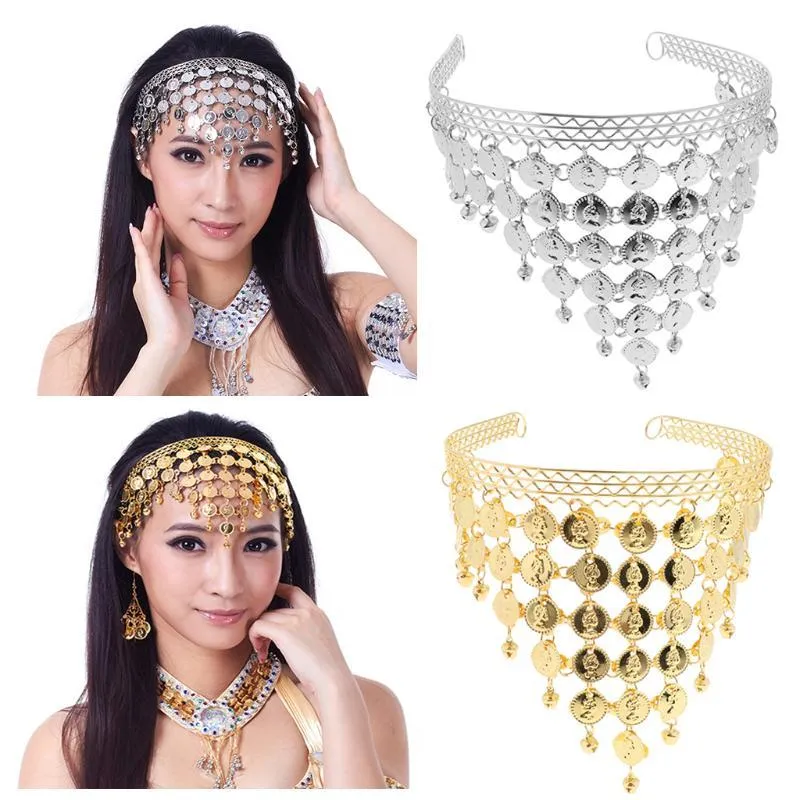 Gypsy Coins Headband Headpiece Silver Or Gold Mystical Belly Dancer Accessory Arabian Tribal Jewelry Great Statement Head Piece For Festivals!