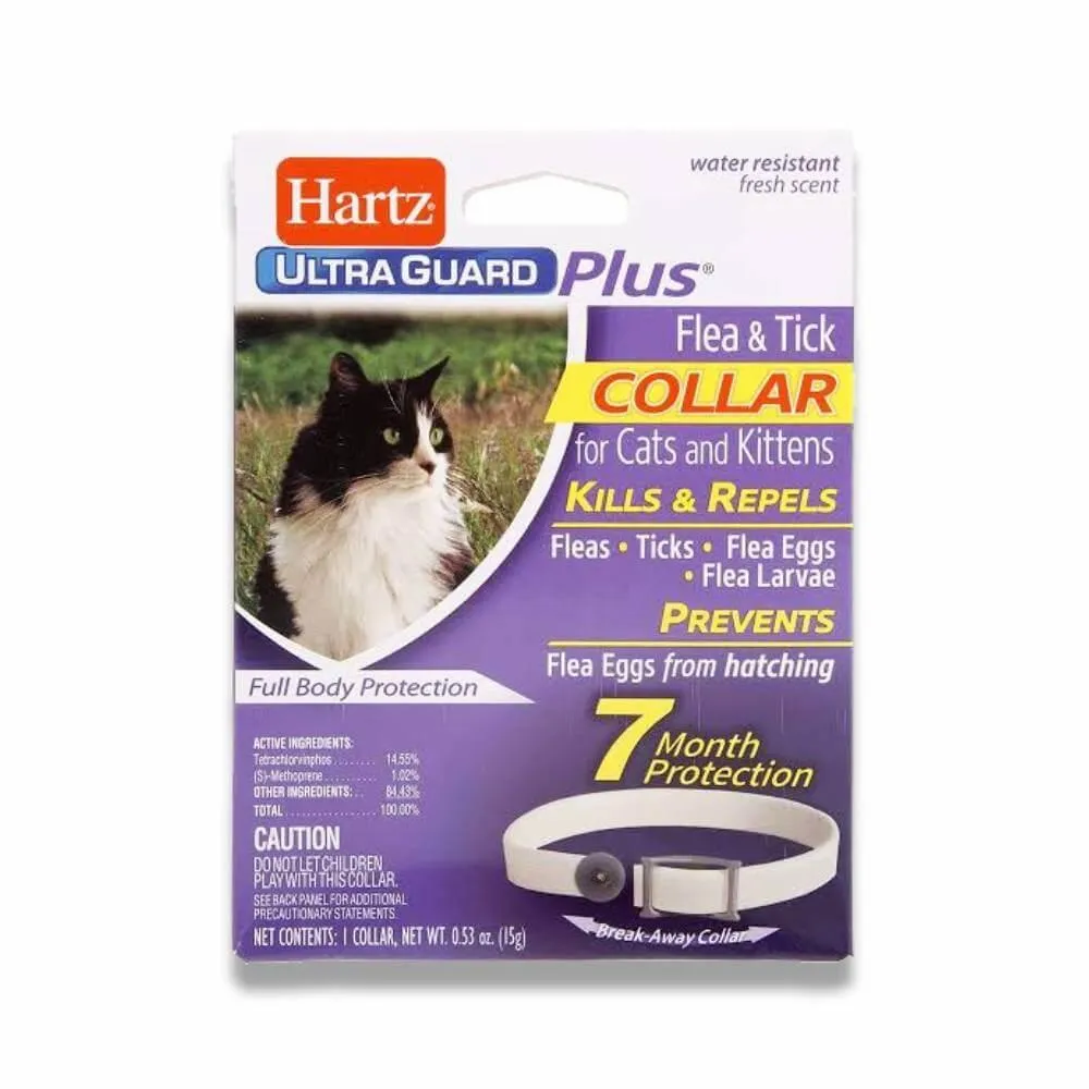 Hartz -UltraGuard Plus Flea & Tick Collar for Cats & Kittens - 1 Ct Each -  12 Pack