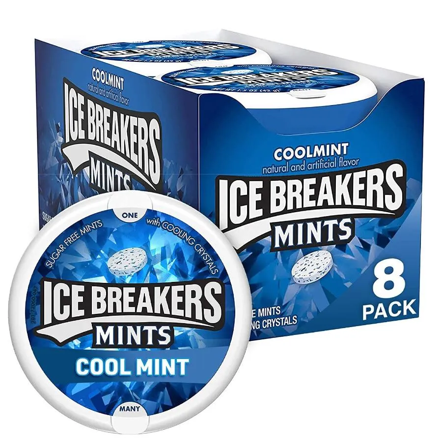 Ice Breakers Sugar Free Mints, Cool Mint 8 ct each - 24 Pack ( 192 ct )