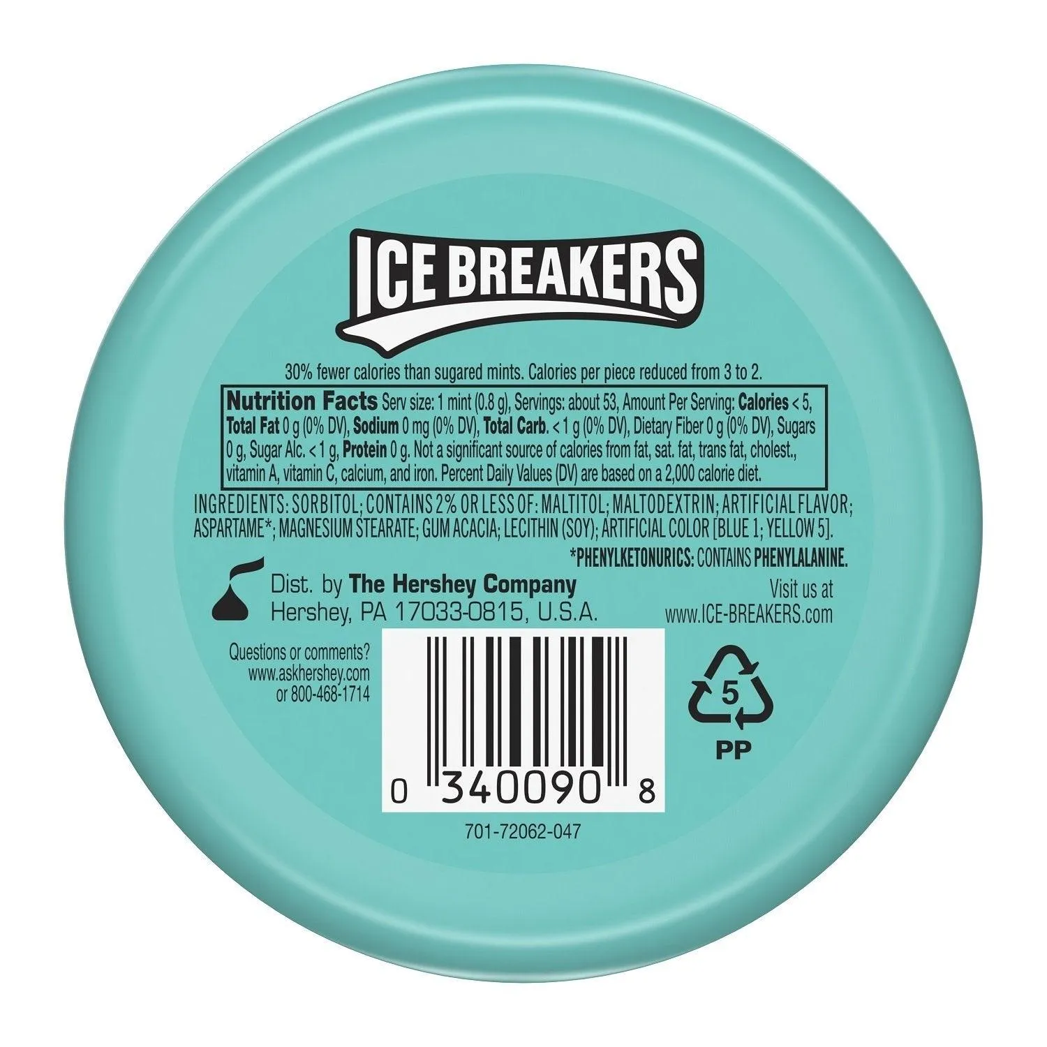 Ice Breakers Sugar Free Mints, Wintergreen 8 ct - Wholesale - 24 Pack - ( 192 ct )