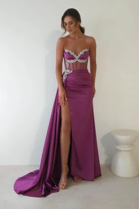 Jovana Strapless Gown | Violet