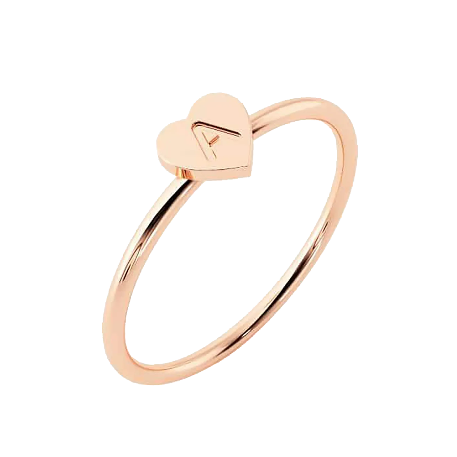 Kids Initial Heart Ring