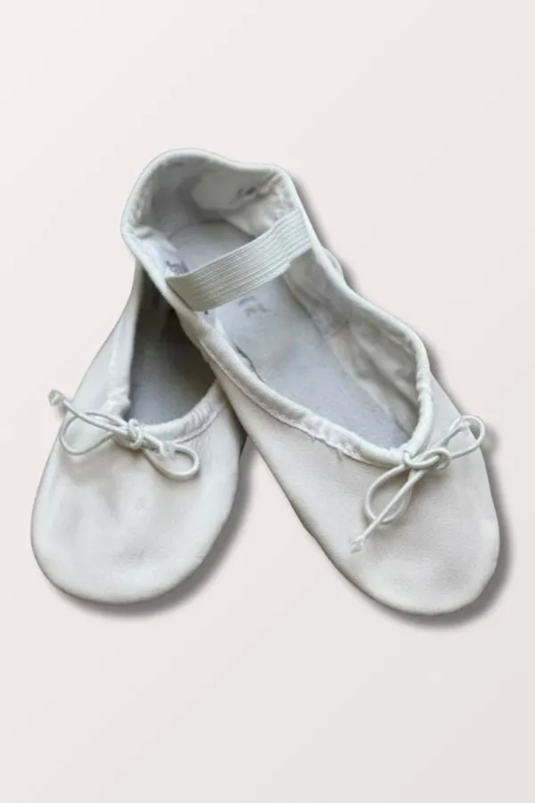 Ladies Dansoft Full Sole Leather Ballet Shoes - White