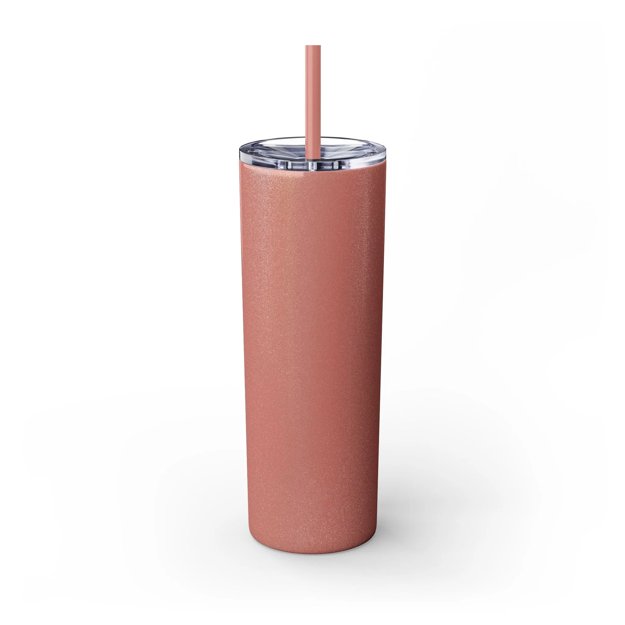 London Glitter Skinny Tumbler with Straw, 20oz  - EmpressKorea