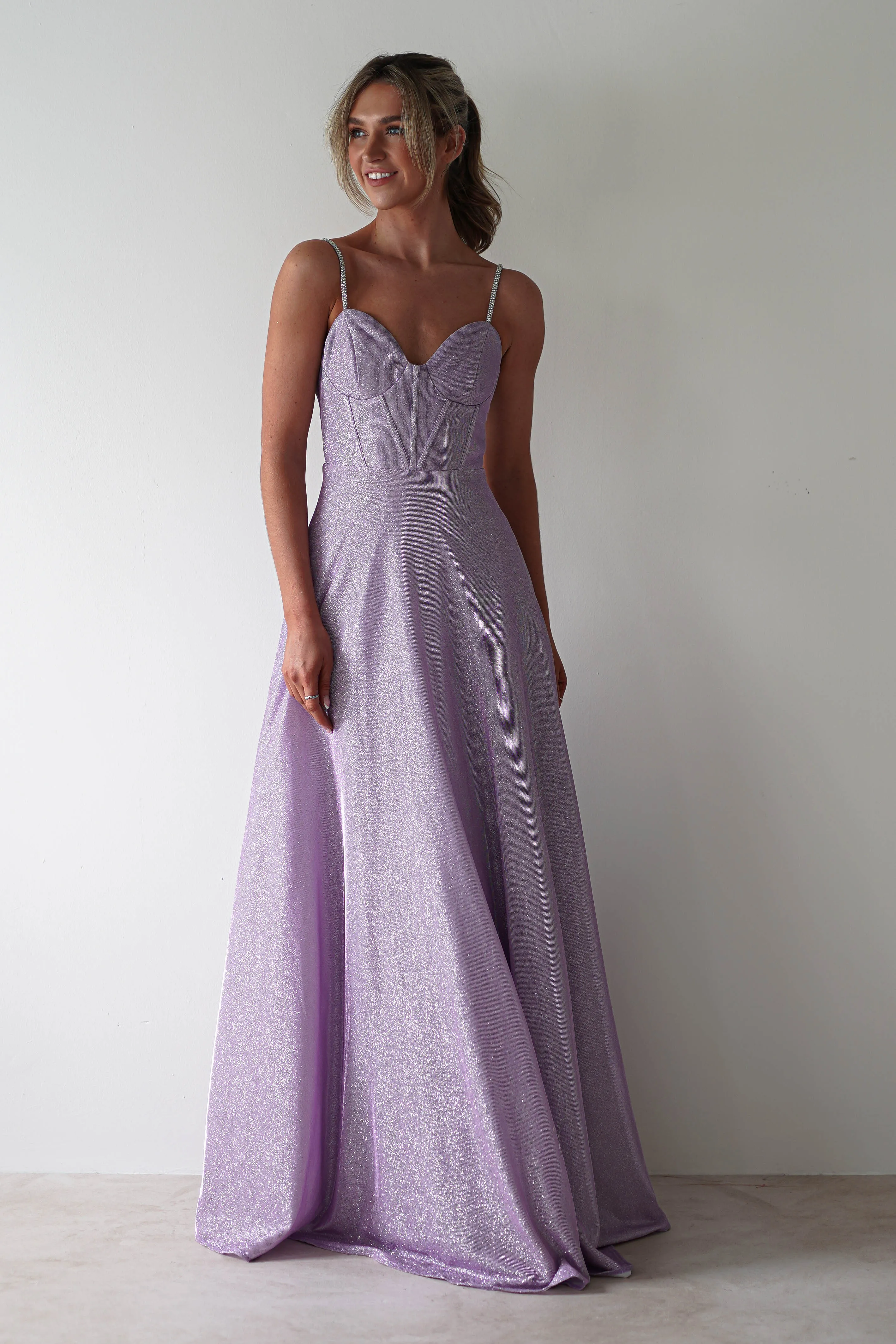 Marlene Glitter Gown | Lavendar