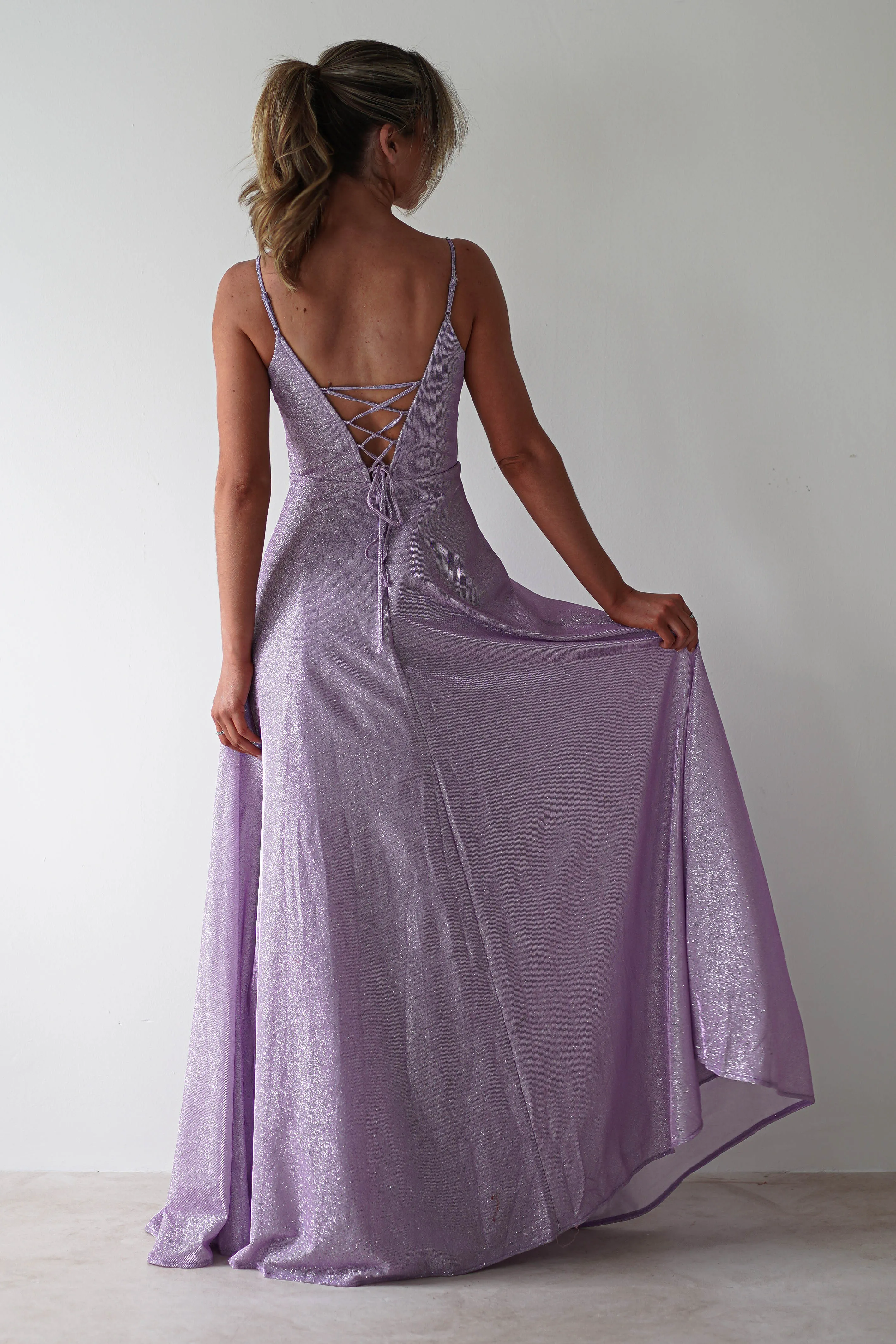 Marlene Glitter Gown | Lavendar