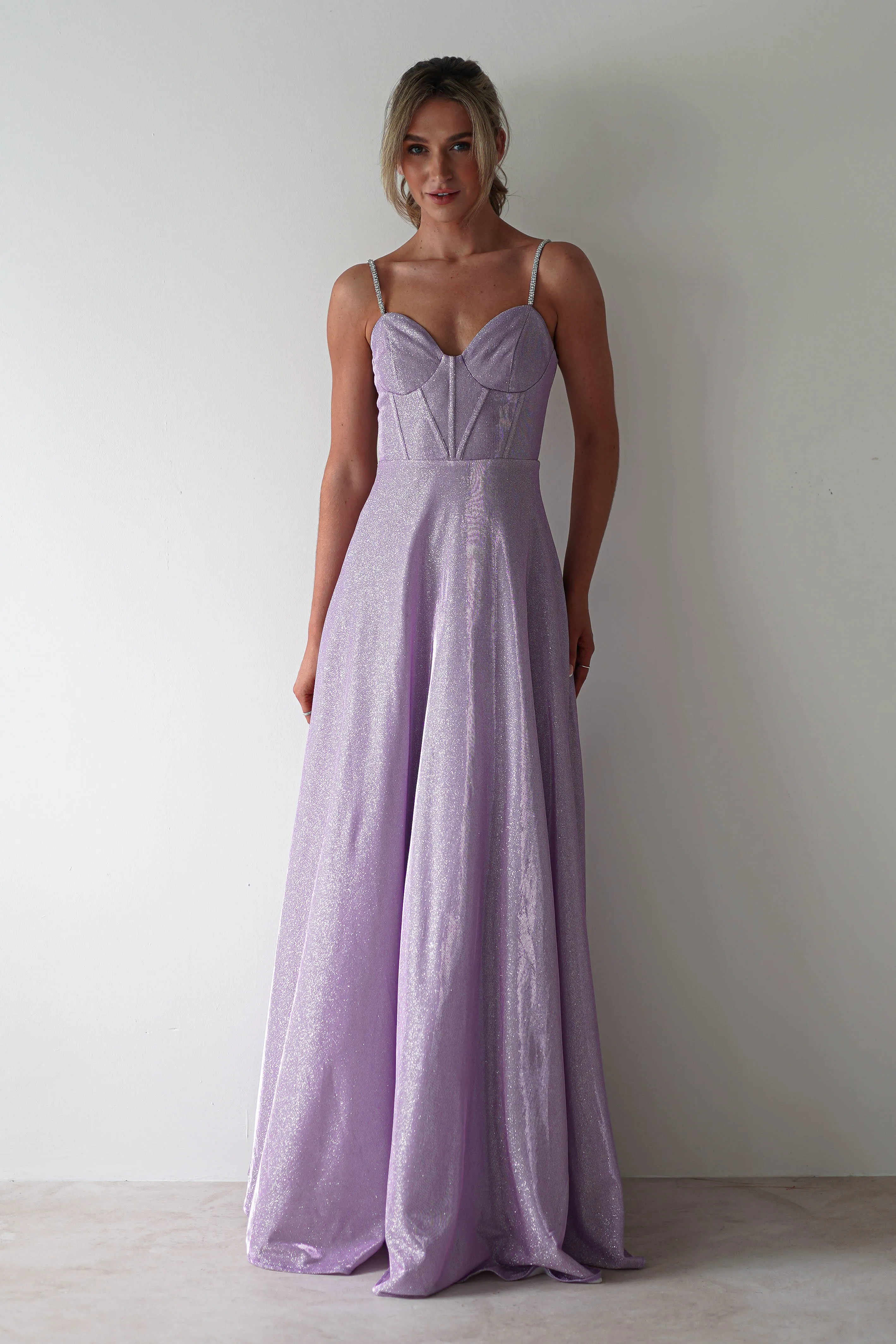 Marlene Glitter Gown | Lavendar