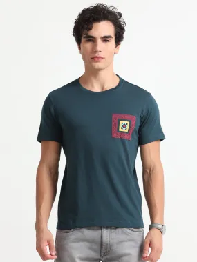 MEN'S BLUES GREEN SLIM FIT T SHIRT