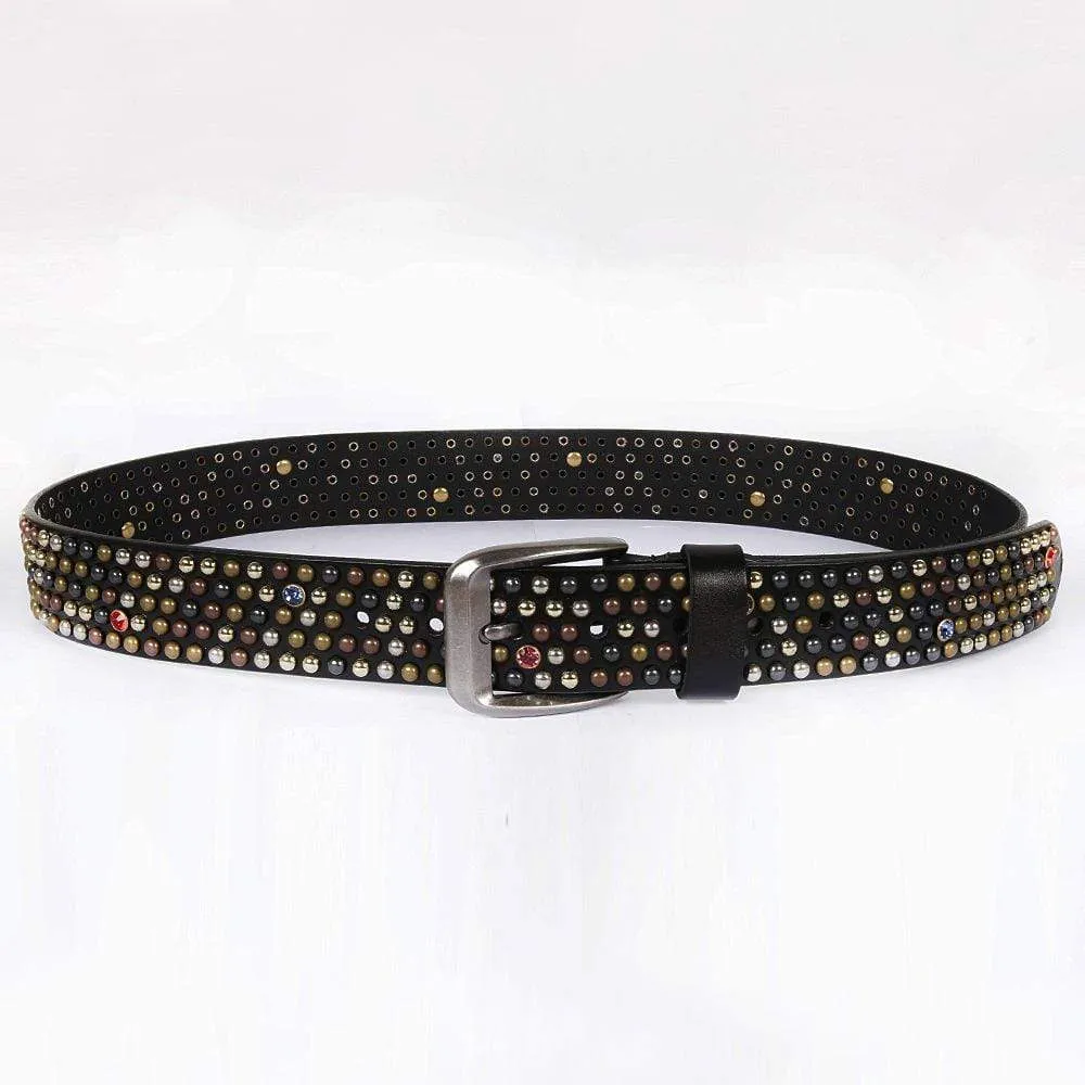 Men's Gothic Multi-colored Rivets Belts