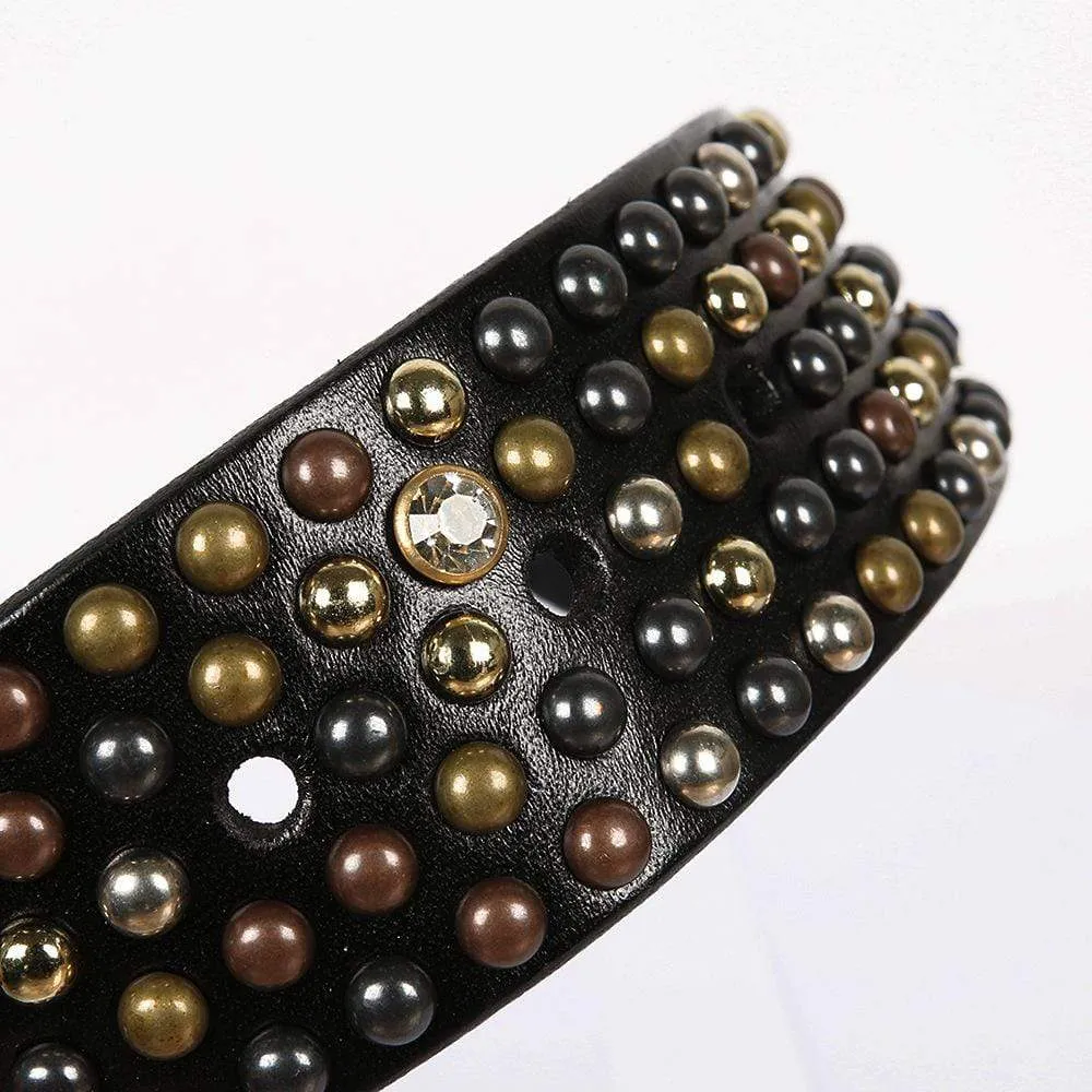 Men's Gothic Multi-colored Rivets Belts