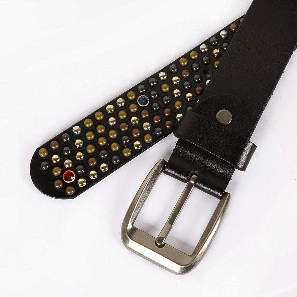 Men's Gothic Multi-colored Rivets Belts