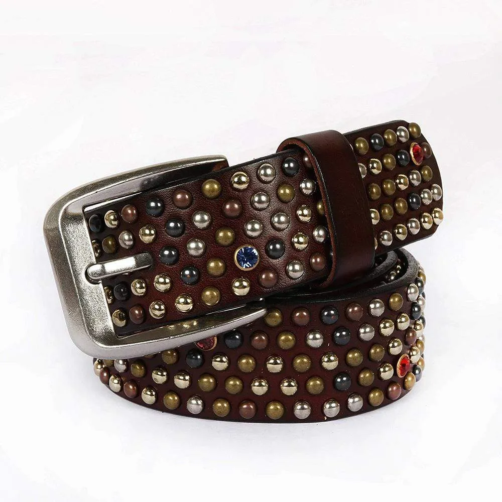 Men's Gothic Multi-colored Rivets Belts