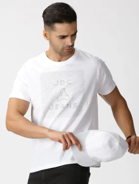 MEN'S WHITE SOLID SLIM FIT T-SHIRT