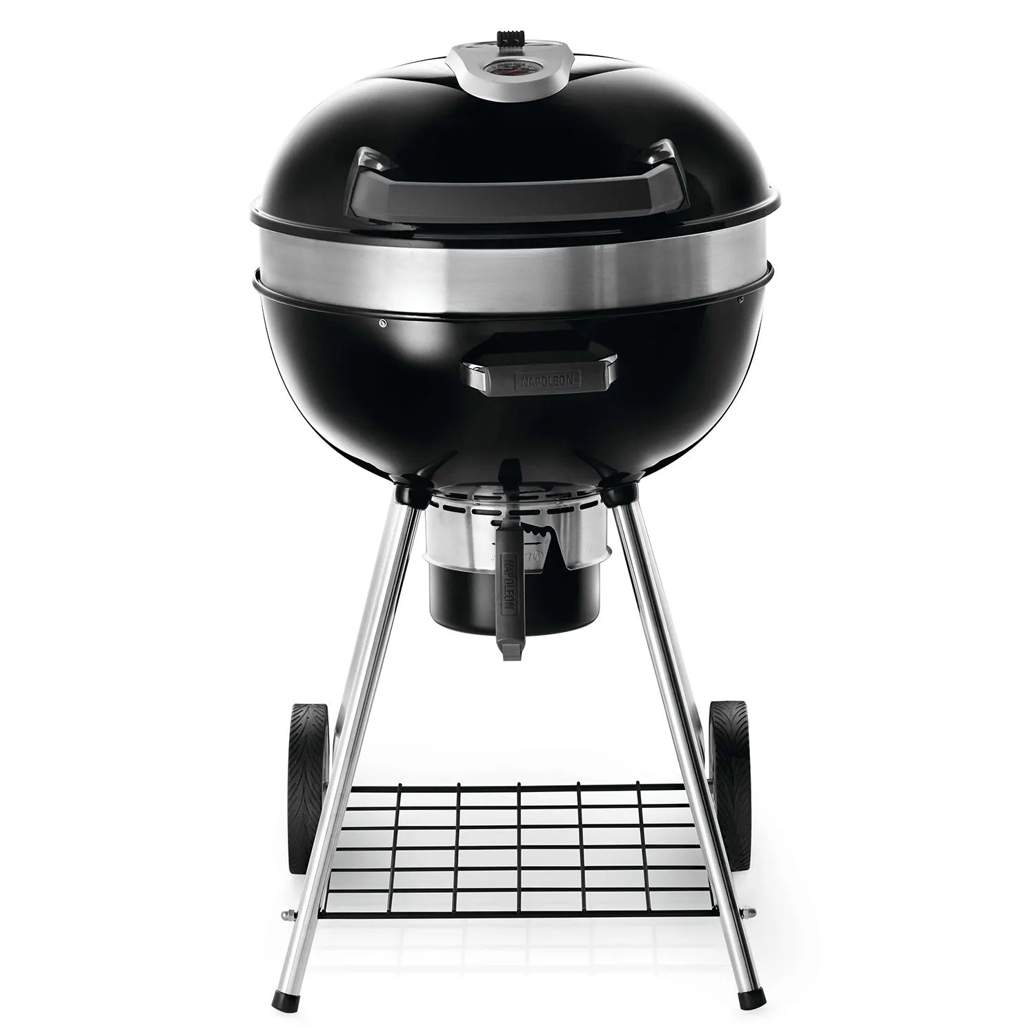 Napoleon 22 Pro Charcoal Kettle Grill W/ Cast Iron Grid & Pro Air Control Black