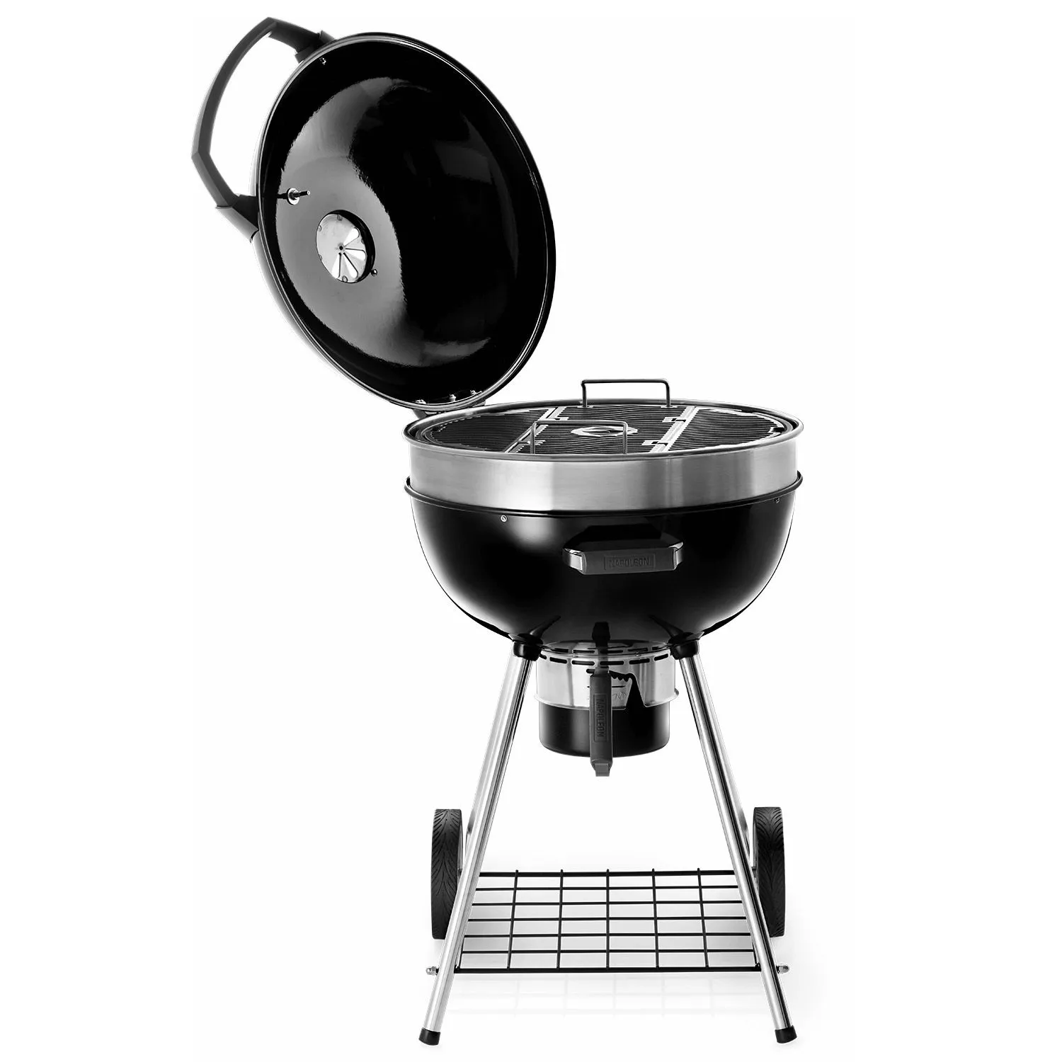 Napoleon 22 Pro Charcoal Kettle Grill W/ Cast Iron Grid & Pro Air Control Black