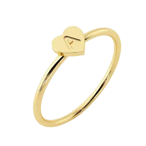 Petit Initial Heart Ring