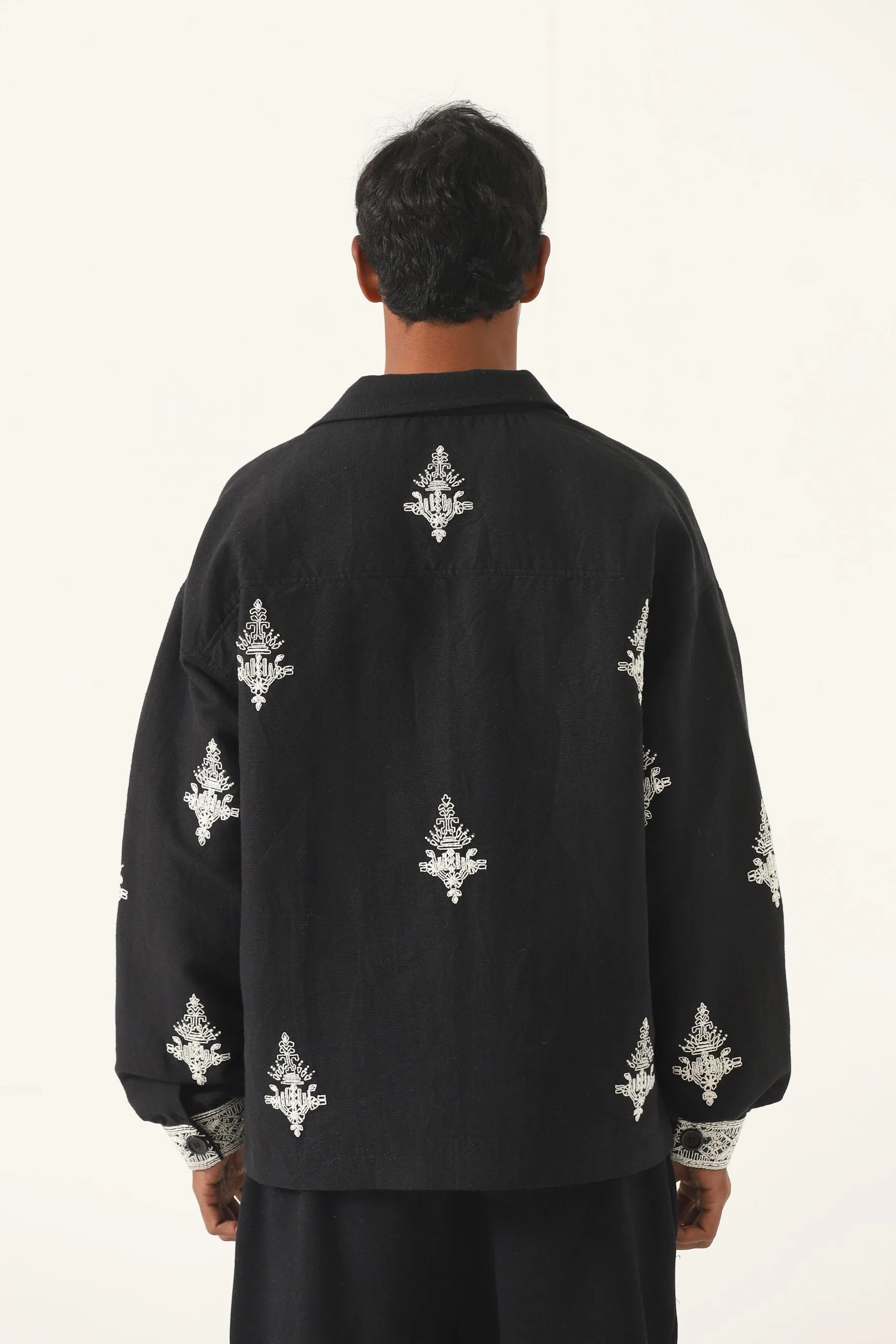 "MULHOLLAND" HAND EMBROIDERED LIGHTWEIGHT JACKET