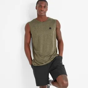 Scope Mens Sports Vest - Khaki Marl