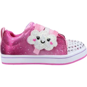 Skechers Infant Girls Sparkle Rayz Rainbow Smiles Light Up Trainers - Pink