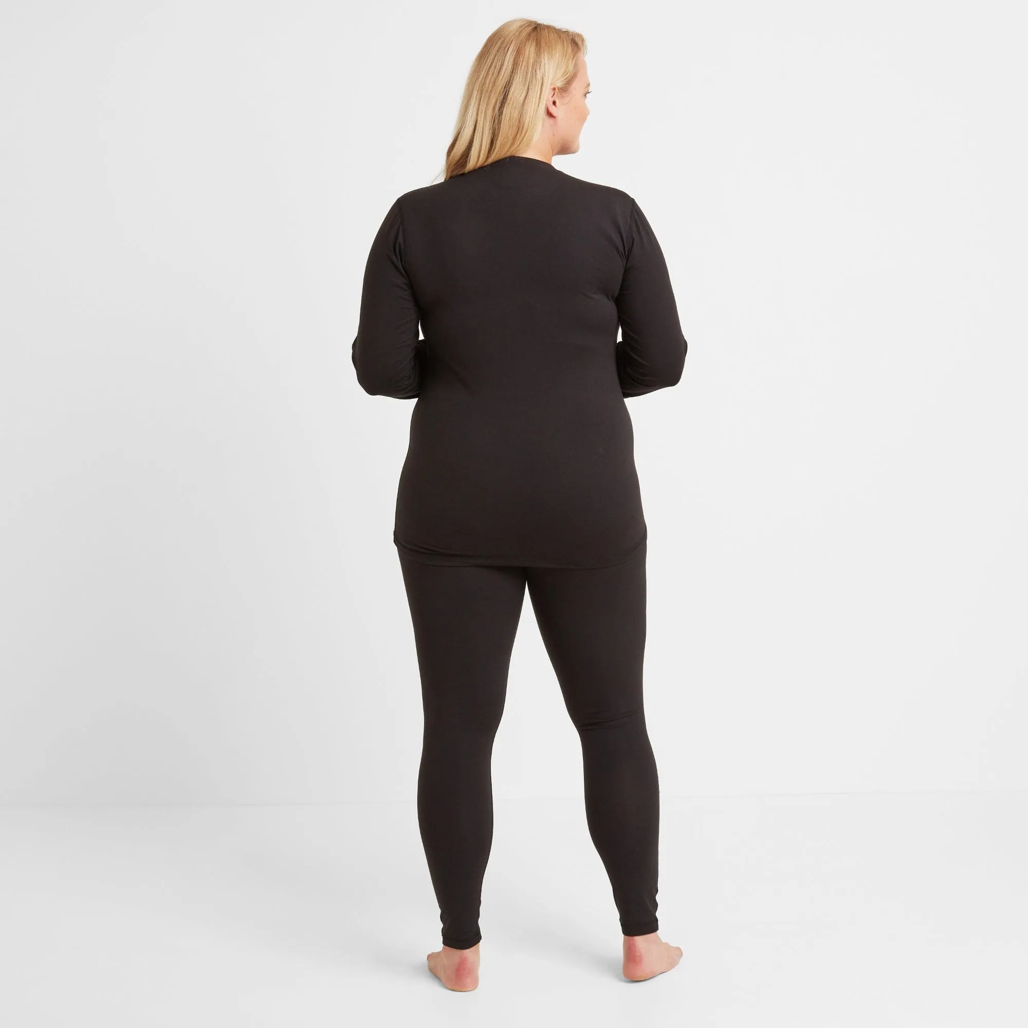 Snowdon Womens Thermal Base Layer Crew Neck - Black