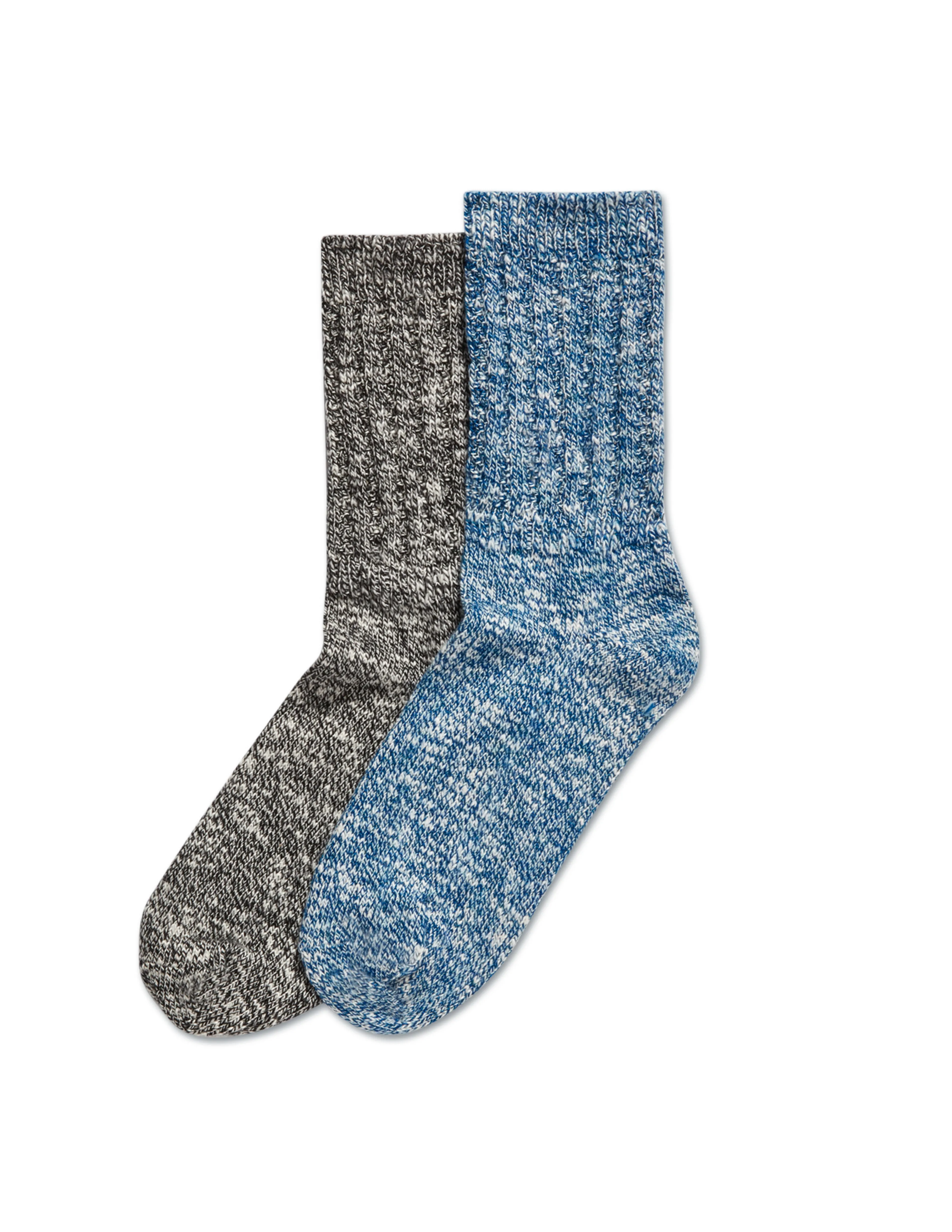 Super Soft Marl Slub Crew Sock 2 Pair Pack