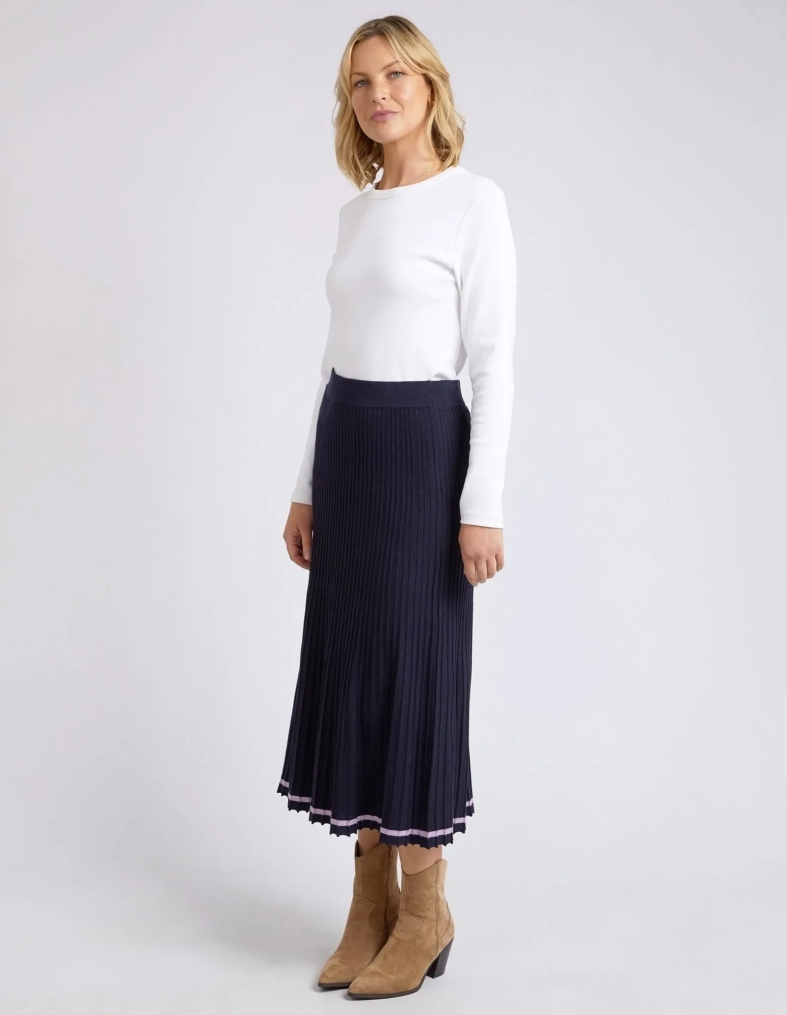 Tammy Knit Skirt Dark Sapphire