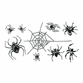 Wednesday's Wonders Black Widow Crystal Spider BodyStickers