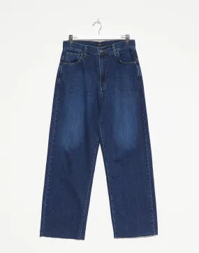 Worn Indigo Slouch Straight Jeans